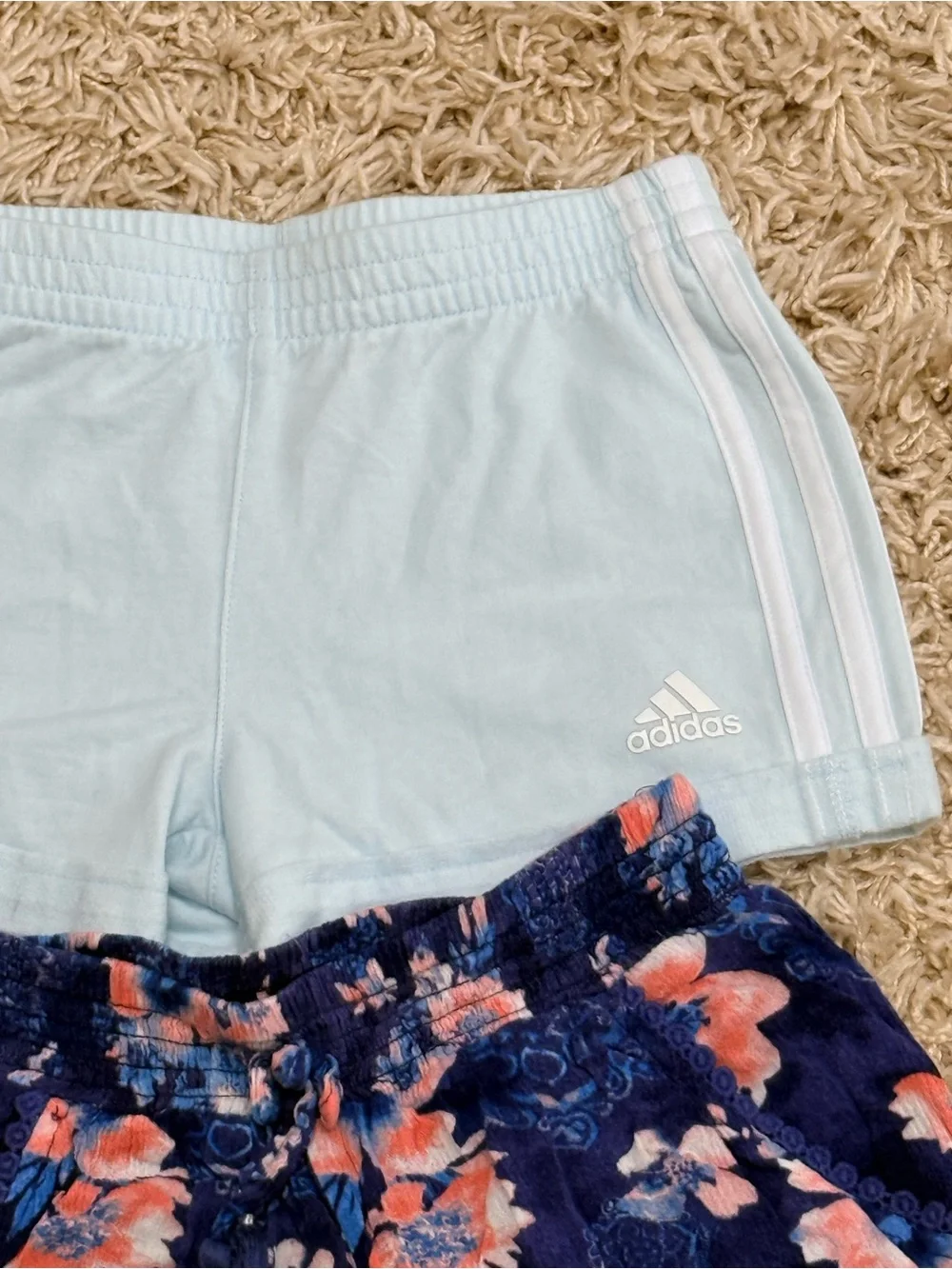 Justice & Adidas Shorts Bundle – Size 6/7 & 6X